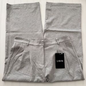 Libin High Waist Wide Leg Cropped Pants - Size 8